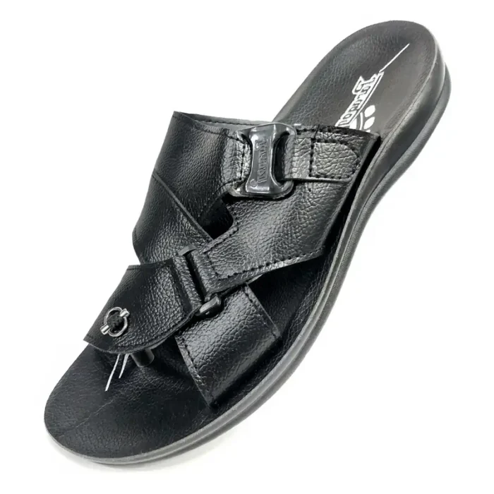 Paragon Comfortable Black Formal Chappal for men - Image 2