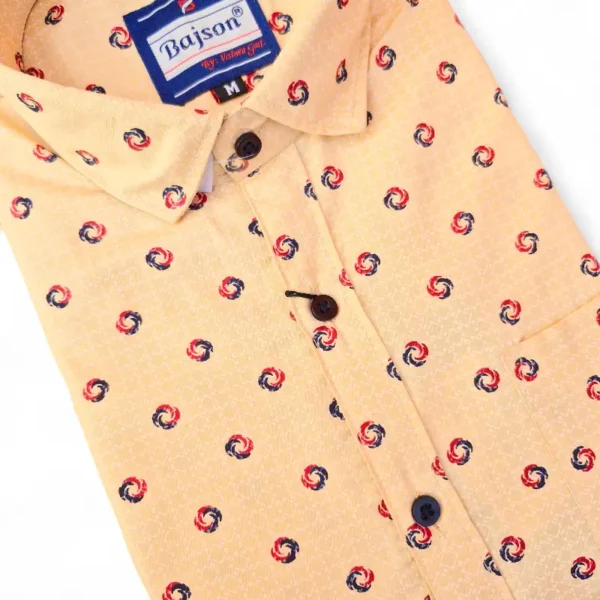 regular print men shirt